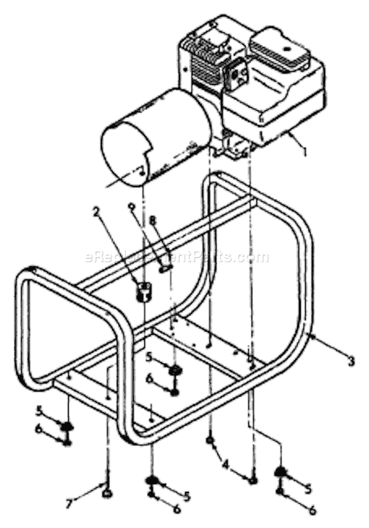 Page D Diagram and Parts List for 9092-1 HD3000 Briggs and Stratton Generator